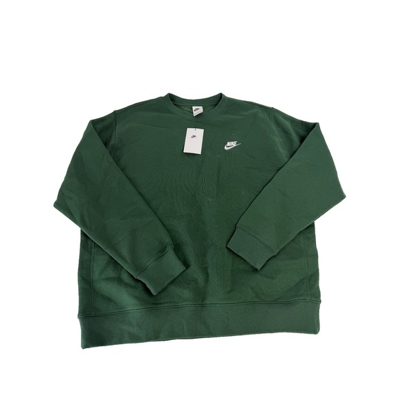 Nike Sportswear Club Fleece Sweatshirt Crewneck Fir Green Men's Sz XS BV2662-323